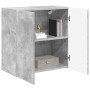 Mueble de TV Montado en la Pared Gris Concreto en Muebles TV | Comprar online en Foru.es