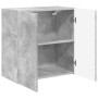 Mueble de TV Montado en la Pared Gris Concreto en Muebles TV | Comprar online en Foru.es