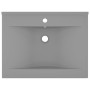 Lavabo de lujo con grifo cerámica 60x46 cm gris claro de vidaXL, Lavabos - Ref: Foro24-147026, Precio: 108,62 €, Descuento: %