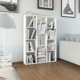 Glossy white chipboard divider/shelf 100x24x140 cm by vidaXL, Room dividers - Ref: Foro24-800447, Price: 83,72 €, Discount: %