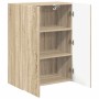 Mueble de TV Montado en la Pared Roble Sonoma 59,5 x 31 x 80 cm en Muebles TV | Comprar online en Foru.es
