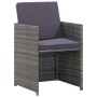 Set comedor jardín 13 pzas ratán sintético y madera acacia gris de vidaXL, Conjuntos de jardín - Ref: Foro24-46371, Precio: 9...