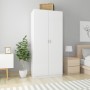 Armario de madera contrachapada blanco brillo 90x52x200 cm de vidaXL, Armarios roperos - Ref: Foro24-800636, Precio: 244,13 €...