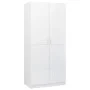 Armario de madera contrachapada blanco brillo 90x52x200 cm de vidaXL, Armarios roperos - Ref: Foro24-800636, Precio: 239,97 €...