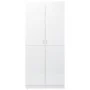 Armario de madera contrachapada blanco brillo 90x52x200 cm de vidaXL, Armarios roperos - Ref: Foro24-800636, Precio: 239,97 €...