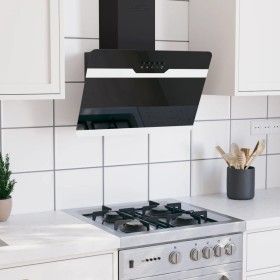 Campana extractora pared acero y vidrio templado negro 60 cm de vidaXL, Extractores - Ref: Foro24-51667, Precio: 145,03 €, De...
