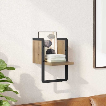 Estante de pared con estante Roble Artesanal 20 x 25 x 30 cm en Estanterías | Comprar online en Foru.es