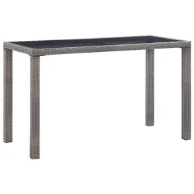 Anthracite gray synthetic rattan garden table 123x60x74 cm by vidaXL, Garden tables - Ref: Foro24-46448, Price: 191,08 €, Dis...