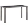 Mesa de jardín de ratán sintético gris antracita 123x60x74 cm de vidaXL, Mesas de jardín - Ref: Foro24-46448, Precio: 191,08 ...