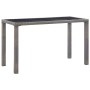 Mesa de jardín de ratán sintético gris antracita 123x60x74 cm de vidaXL, Mesas de jardín - Ref: Foro24-46448, Precio: 193,78 ...