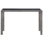 Mesa de jardín de ratán sintético gris antracita 123x60x74 cm de vidaXL, Mesas de jardín - Ref: Foro24-46448, Precio: 191,08 ...