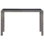 Mesa de jardín de ratán sintético gris antracita 123x60x74 cm de vidaXL, Mesas de jardín - Ref: Foro24-46448, Precio: 193,78 ...