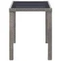 Mesa de jardín de ratán sintético gris antracita 123x60x74 cm de vidaXL, Mesas de jardín - Ref: Foro24-46448, Precio: 191,08 ...
