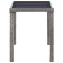 Mesa de jardín de ratán sintético gris antracita 123x60x74 cm de vidaXL, Mesas de jardín - Ref: Foro24-46448, Precio: 193,78 ...