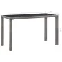Mesa de jardín de ratán sintético gris antracita 123x60x74 cm de vidaXL, Mesas de jardín - Ref: Foro24-46448, Precio: 191,08 ...