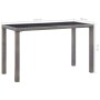 Mesa de jardín de ratán sintético gris antracita 123x60x74 cm de vidaXL, Mesas de jardín - Ref: Foro24-46448, Precio: 193,78 ...