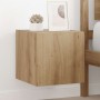 Mueble de TV Montado en la Pared Roble Artesanal en Muebles TV | Comprar online en Foru.es