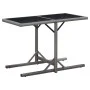 Mesa de jardín vidrio y ratán sintético antracita 110x53x72 cm de vidaXL, Mesas de jardín - Ref: Foro24-46455, Precio: 53,25 ...