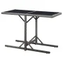 Mesa de jardín vidrio y ratán sintético antracita 110x53x72 cm de vidaXL, Mesas de jardín - Ref: Foro24-46455, Precio: 53,25 ...