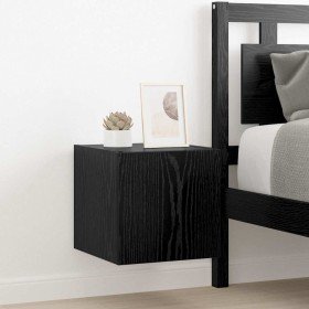 Mueble de TV Montado en la Pared Roble Negro 30,5 x 35 x 30 cm en Muebles TV | Comprar online en Foru.es