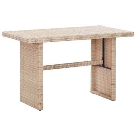 Mesa de jardín de ratán sintético beige 110x60x67 cm de vidaXL, Mesas de jardín - Ref: Foro24-46444, Precio: 111,50 €, Descue...