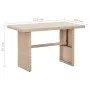 Mesa de jardín de ratán sintético beige 110x60x67 cm de vidaXL, Mesas de jardín - Ref: Foro24-46444, Precio: 106,27 €, Descue...