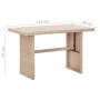 Mesa de jardín de ratán sintético beige 110x60x67 cm de vidaXL, Mesas de jardín - Ref: Foro24-46444, Precio: 111,50 €, Descue...