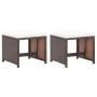 Taburetes de jardín 2 uds con cojines ratán sintético marrón de vidaXL, Sillas de jardín - Ref: Foro24-46417, Precio: 91,29 €...