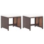 Taburetes de jardín 2 uds con cojines ratán sintético marrón de vidaXL, Sillas de jardín - Ref: Foro24-46417, Precio: 92,72 €...