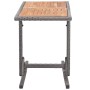 Mesa de jardín ratán sintético y madera acacia gris antracita de vidaXL, Mesas de jardín - Ref: Foro24-46457, Precio: 81,30 €...