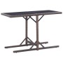 Mesa de jardín de vidrio y ratán sintético blanco 110x53x72 cm de vidaXL, Mesas de jardín - Ref: Foro24-46453, Precio: 72,21 ...
