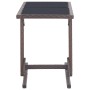 Mesa de jardín de vidrio y ratán sintético blanco 110x53x72 cm de vidaXL, Mesas de jardín - Ref: Foro24-46453, Precio: 72,21 ...