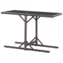 Mesa de jardín de vidrio y ratán sintético blanco 110x53x72 cm de vidaXL, Mesas de jardín - Ref: Foro24-46453, Precio: 53,19 ...
