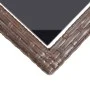 Mesa de jardín de vidrio y ratán sintético blanco 110x53x72 cm de vidaXL, Mesas de jardín - Ref: Foro24-46453, Precio: 53,19 ...