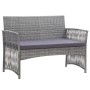 Muebles jardín 4 pzas y cojines ratán sintético gris antracita de vidaXL, Conjuntos de jardín - Ref: Foro24-46437, Precio: 22...