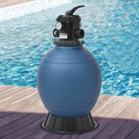 Filtro de arena de piscina válvula de 6 posiciones azul 460 mm en Piscinas | Comprar online en Foru.es