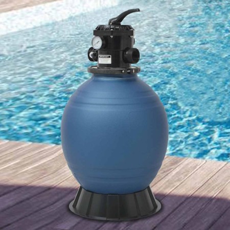 Filtro de arena de piscina válvula de 6 posiciones azul 460 mm en Piscinas | Comprar online en Foru.es