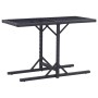 Mesa de jardín de vidrio y ratán sintético negro 110x53x72 cm de vidaXL, Mesas de jardín - Ref: Foro24-46452, Precio: 76,16 €...