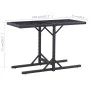 Mesa de jardín de vidrio y ratán sintético negro 110x53x72 cm de vidaXL, Mesas de jardín - Ref: Foro24-46452, Precio: 56,20 €...