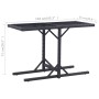 Mesa de jardín de vidrio y ratán sintético negro 110x53x72 cm de vidaXL, Mesas de jardín - Ref: Foro24-46452, Precio: 76,16 €...