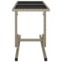 Mesa de jardín de vidrio y ratán sintético beige 110x53x72 cm de vidaXL, Mesas de jardín - Ref: Foro24-46454, Precio: 71,31 €...