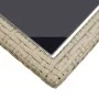 Mesa de jardín de vidrio y ratán sintético beige 110x53x72 cm de vidaXL, Mesas de jardín - Ref: Foro24-46454, Precio: 52,30 €...
