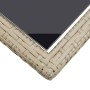 Mesa de jardín de vidrio y ratán sintético beige 110x53x72 cm de vidaXL, Mesas de jardín - Ref: Foro24-46454, Precio: 71,31 €...
