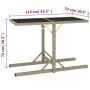 Mesa de jardín de vidrio y ratán sintético beige 110x53x72 cm de vidaXL, Mesas de jardín - Ref: Foro24-46454, Precio: 52,30 €...
