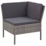 Set de muebles de jardín 6 pzas y cojines ratán sintético gris de vidaXL, Conjuntos de jardín - Ref: Foro24-48938, Precio: 42...