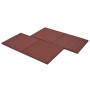 Losetas de goma protección de caídas 6 unidades 50x50x3cm rojo en Materiales de construcción | Comprar online en Foru.es