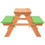 Mesa de pícnic para niños con bancos madera abeto 89x79x50 cm en Conjuntos de jardín | Comprar online en Foru.es