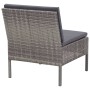 Set de muebles de jardín 6 pzas y cojines ratán sintético gris de vidaXL, Conjuntos de jardín - Ref: Foro24-48938, Precio: 42...