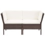 Set muebles de jardín 6 piezas y cojines ratán sintético marrón de vidaXL, Conjuntos de jardín - Ref: Foro24-48939, Precio: 4...