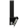 Campana extractora pared acero y vidrio templado negro 60 cm de vidaXL, Extractores - Ref: Foro24-51667, Precio: 145,03 €, De...